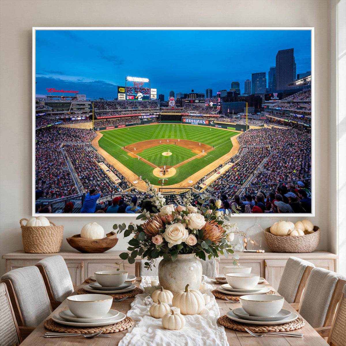 Target Field Stadium Wall Art Canvas Print, Minnesota Twins