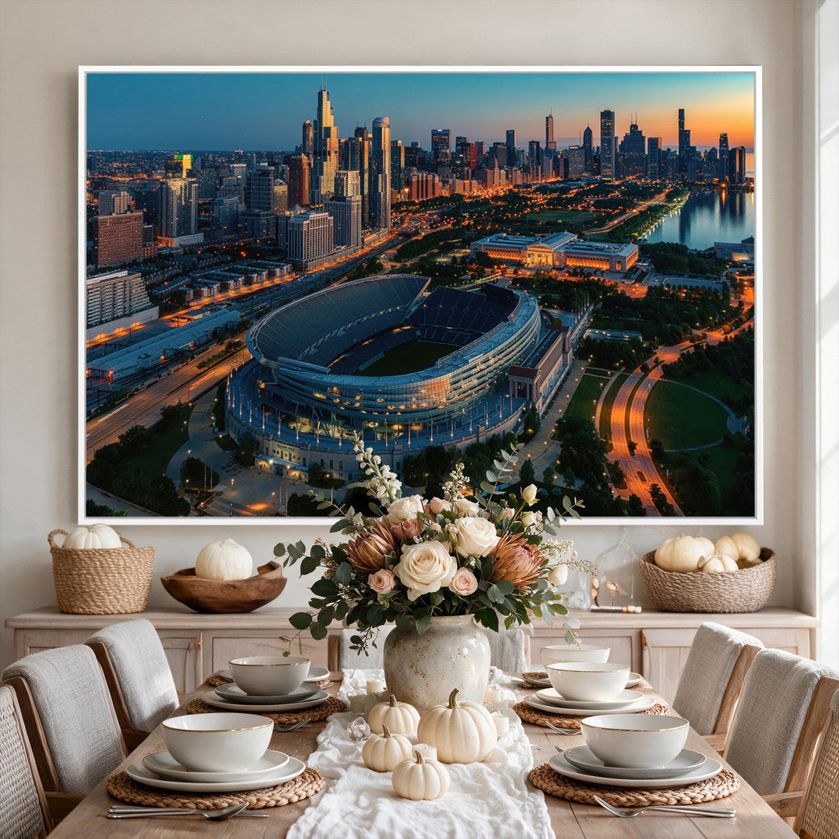 Chicago Bears Soldiers Field Wall Art Canvas Print