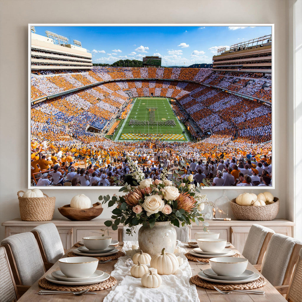 Tennessee Neyland Stadium Wall Art, Sports Arena Canvas, Framed and Ready to Hang