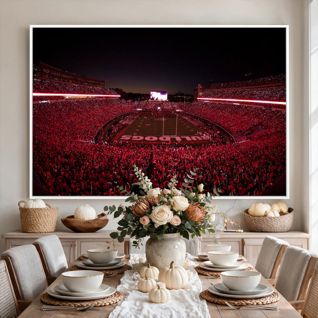 Dooley Stadium Wall Art, Sports Arena Canvas Print, Dooley Field Sanford Stadium