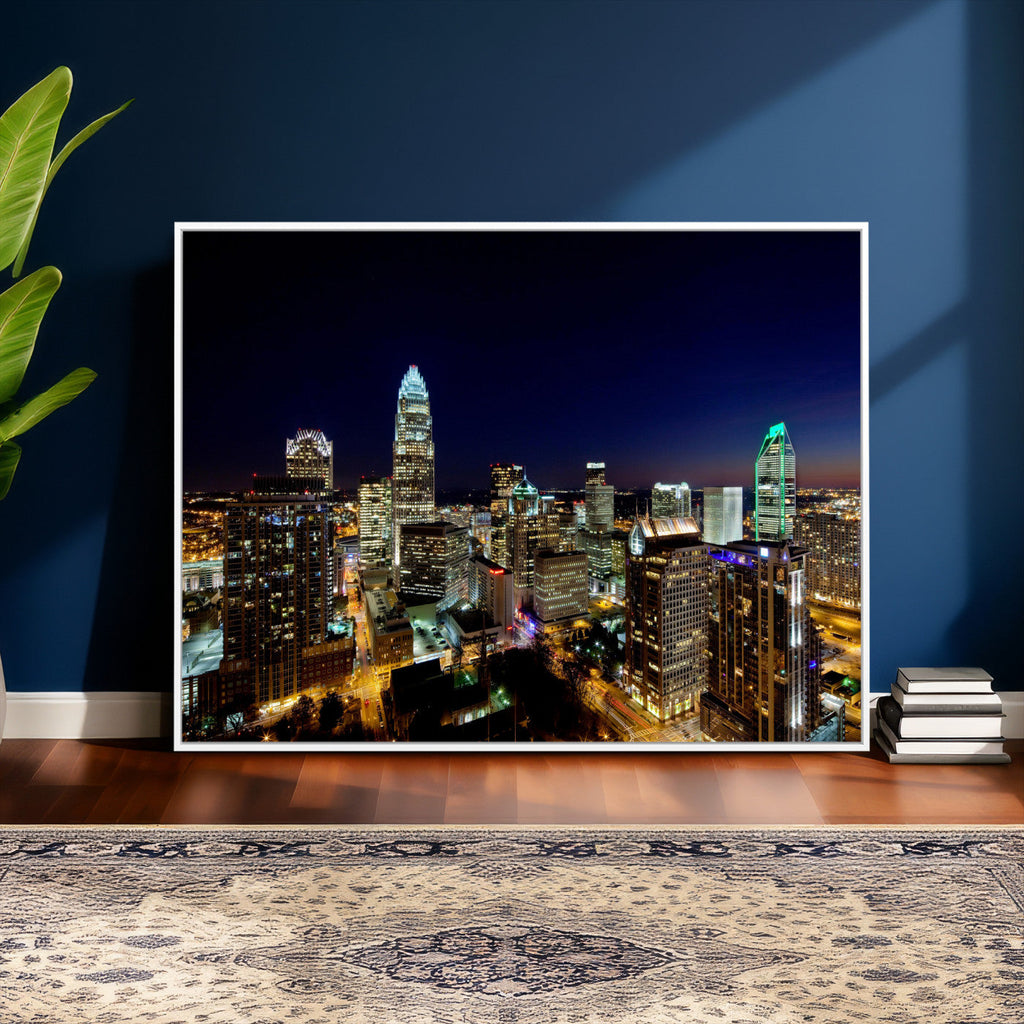 Atlanta Skyline Wall Art Canvas Print | Modern Cityscape