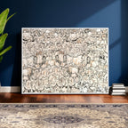 Abstract Bison Wall Art Canvas Print, Abstract Animal Art for Cabin Decor