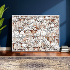 Abstract Longhorn Herd Wall Art Canvas Print