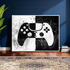 Abstract Gaming Controller Wall Art Canvas Print