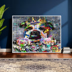Graffiti Dog Wall Art Decor for Teen Bedroom | Abstract Graffiti Animal Canvas