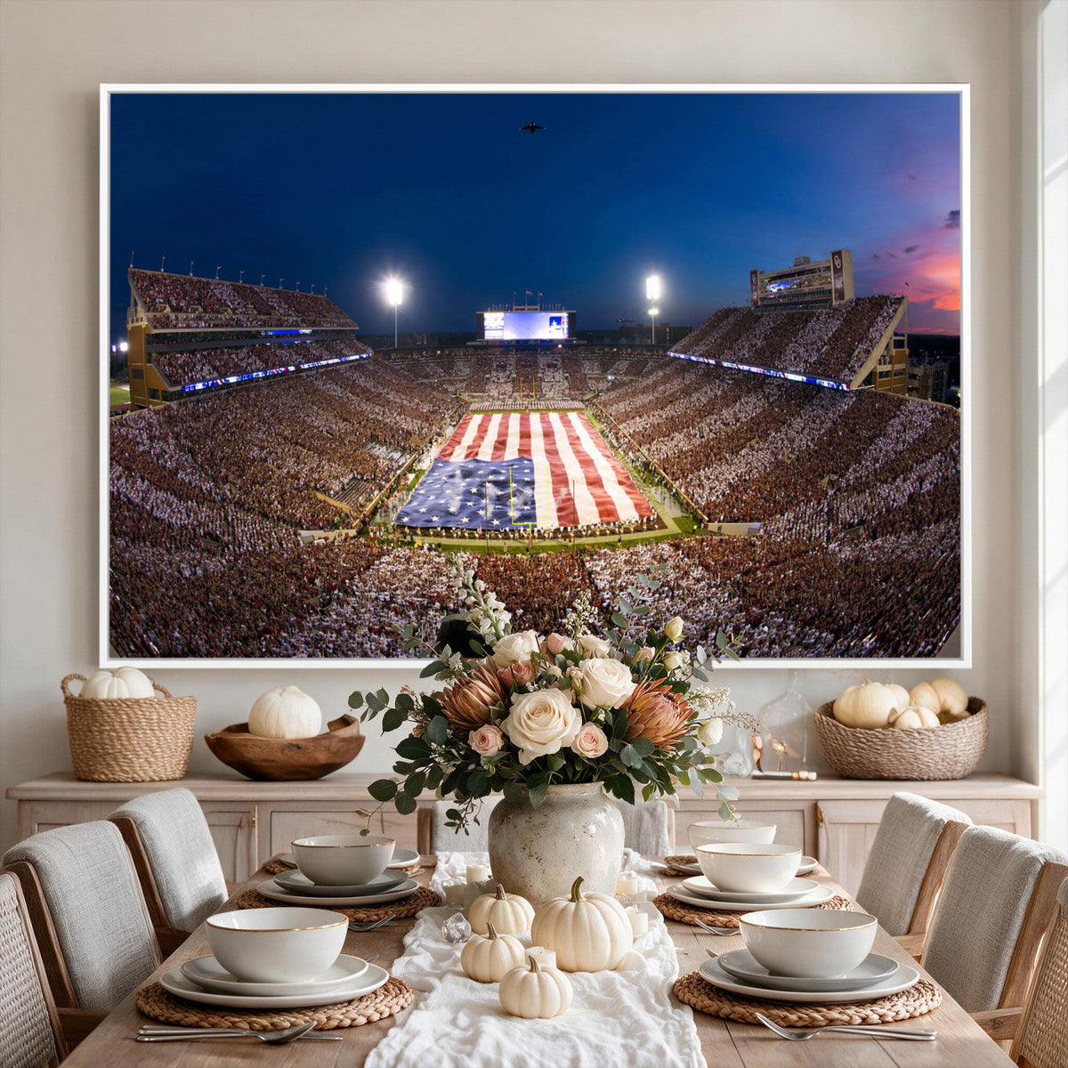 Oklahoma Sooners Memorial Stadium Wall Art Canvas Print