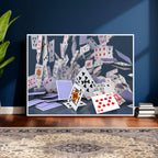 Playing Cards Canvas Wall Art | Casino Game Room Decor