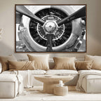Vintage Airplane Wall Art Canvas Print