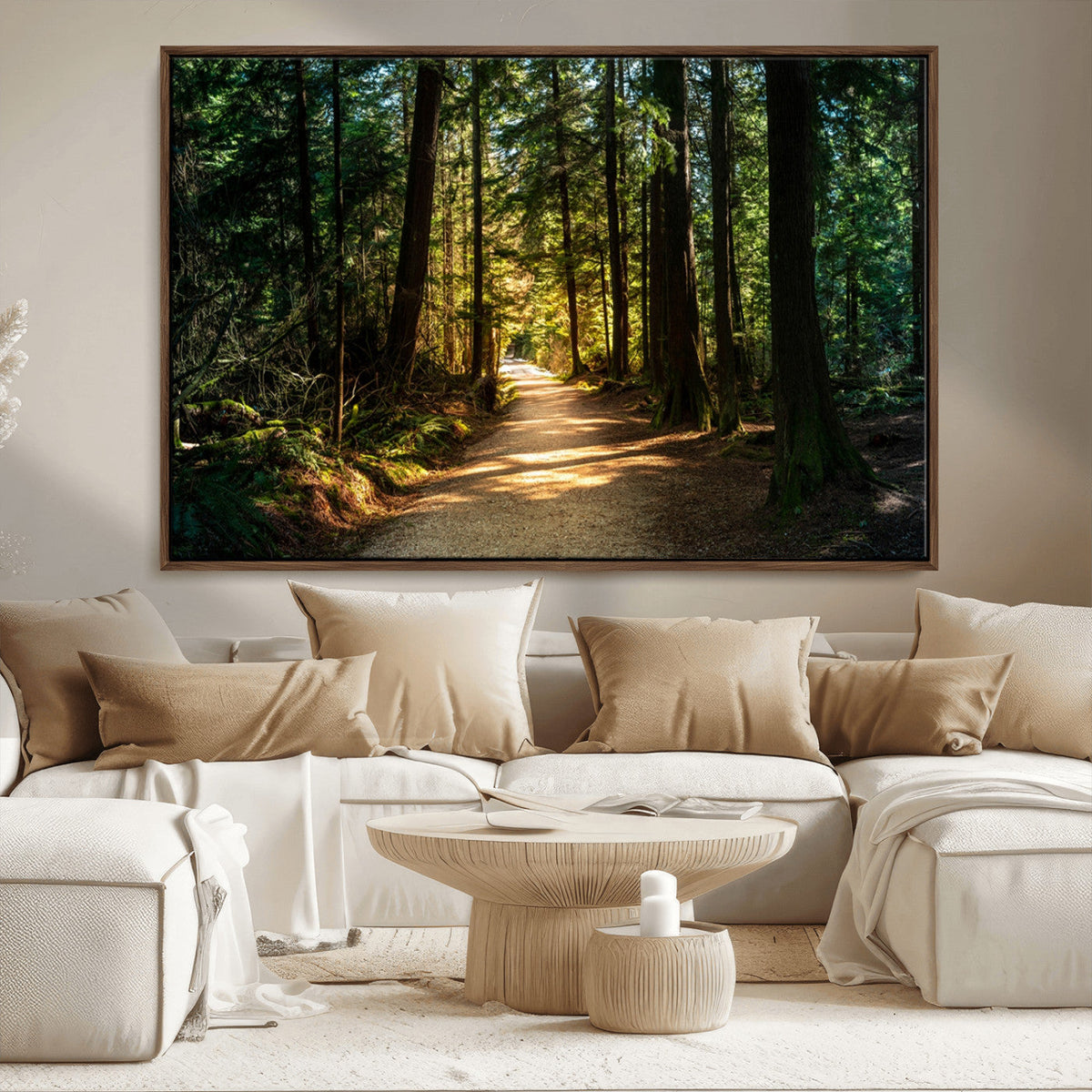 Natural Landscape Wall Art Relaxing Forest Canvas Print