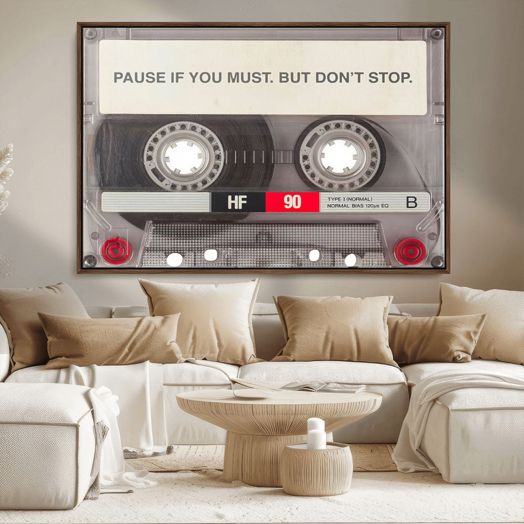 Music Cassette Iconic Wall Art Canvas Print