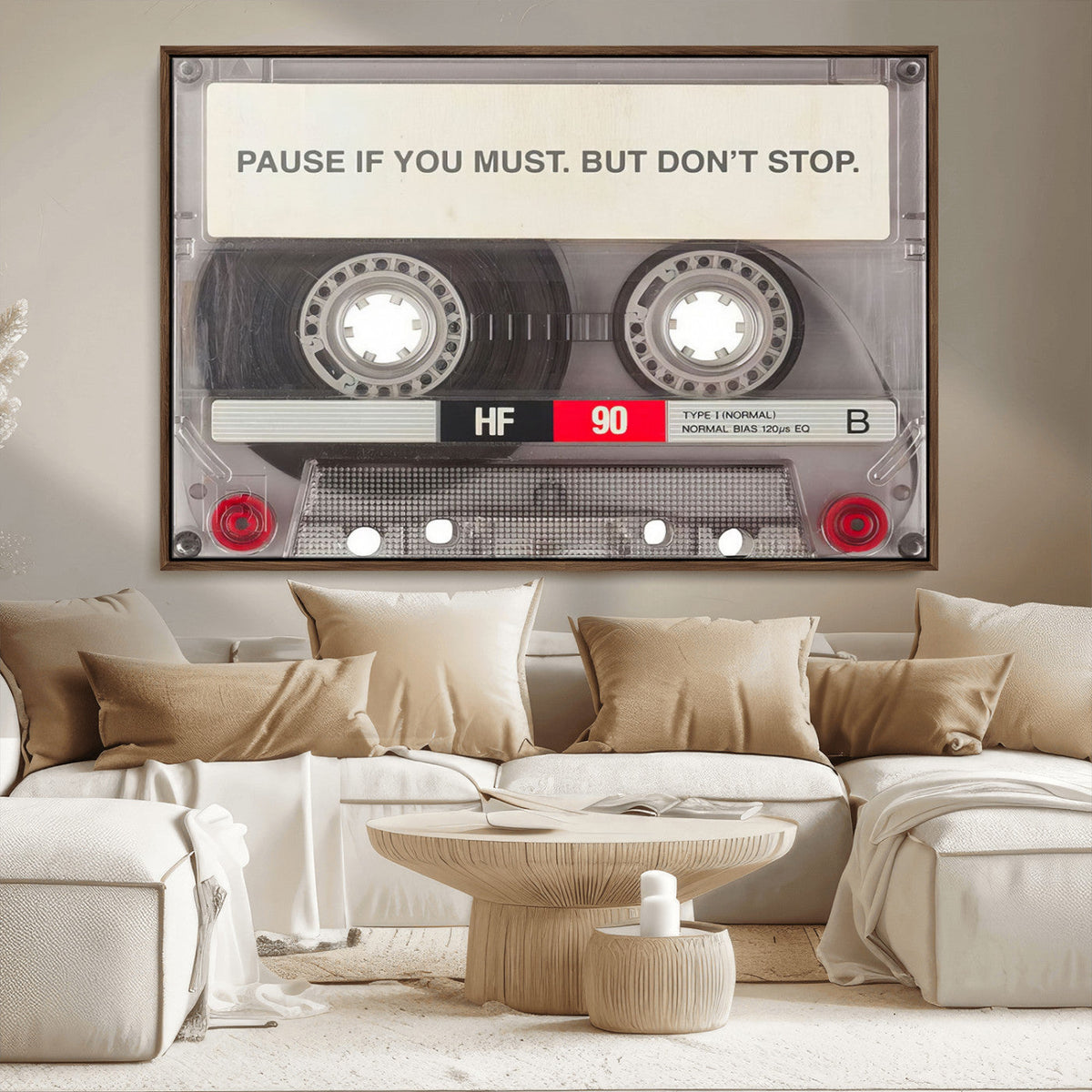 Music Cassette Iconic Wall Art Canvas Print