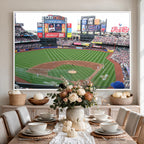 New York Mets Baseball Team Print, Citi Field Baseball Stadium Wall Art
