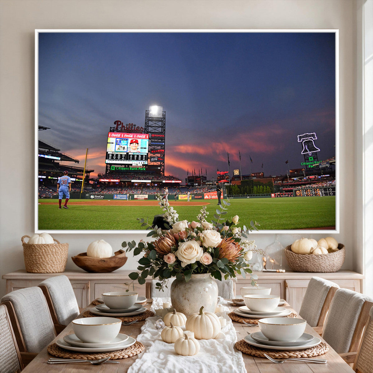 Philadelphia Phillies Baseball Print, Philadelphia Citizens Bank Park Stadium Wall Art