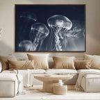 Jellyfish Wall Art Canvas Print, Modern Abstract Jellyfish