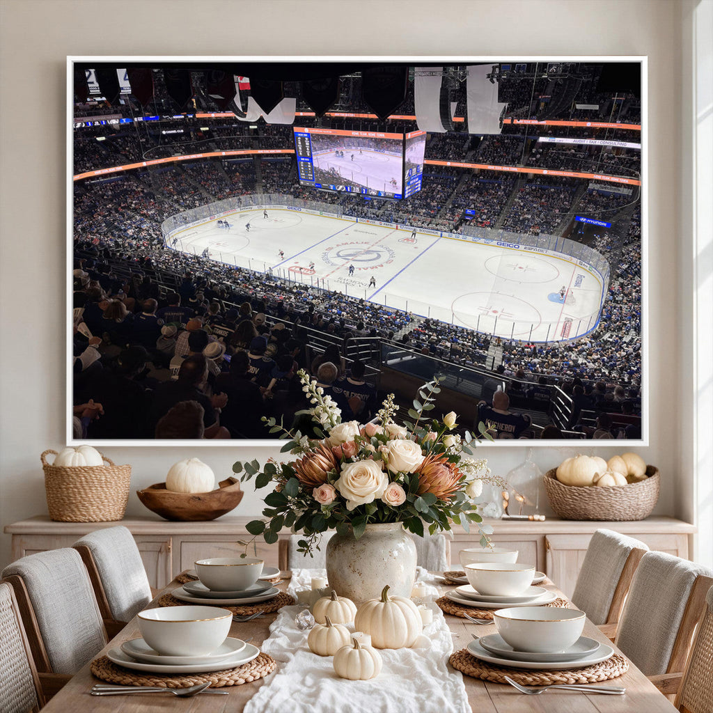 Amalie Arena Florida Wall Art Canvas Print, NHL Hockey, Framed and Ready to Hang