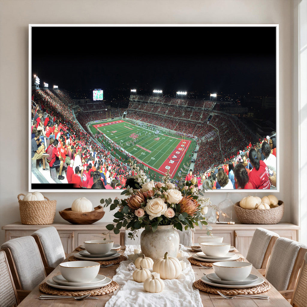 Houston Cougars Football Team Print, Houston TDECU Stadium