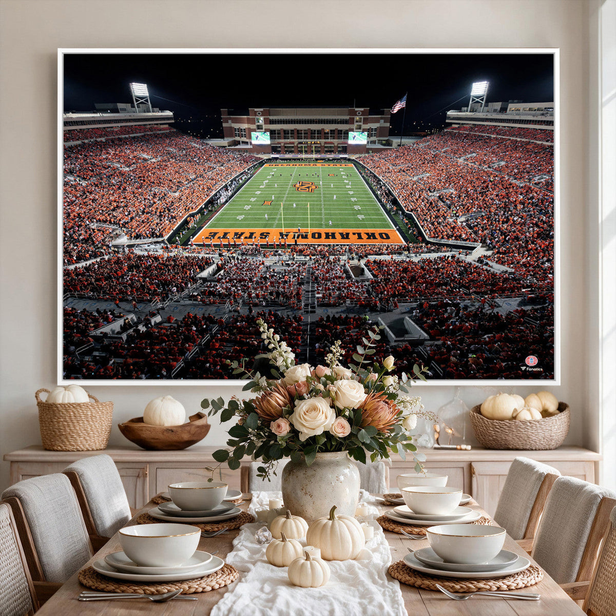 Boone Pickens Stadium Wall Art Oklahoma State Cowboys Print