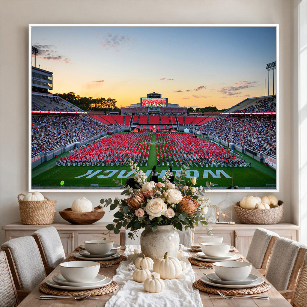 NC State Wolfpack Football Team Print Wall Art, Raleigh