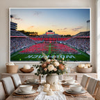 NC State Wolfpack Football Team Print Wall Art, Raleigh
