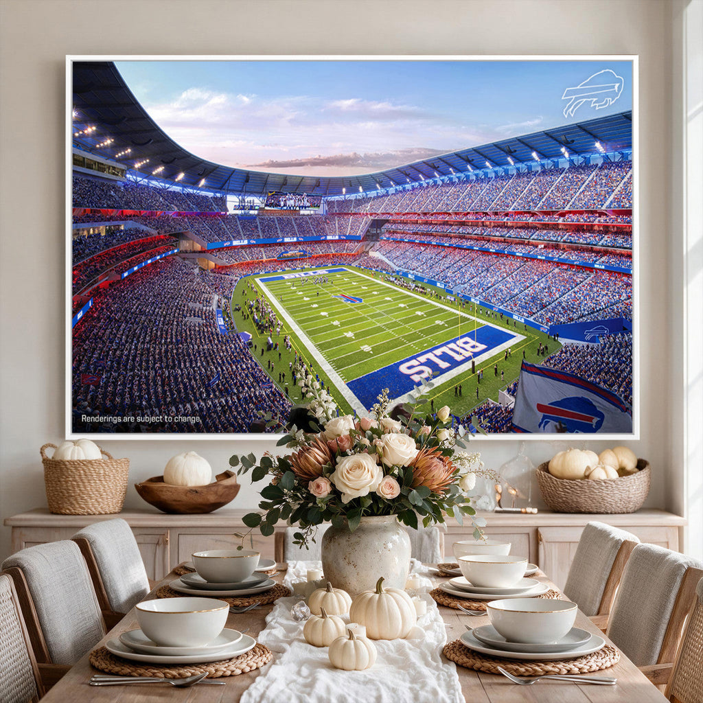 Buffalo Bills Football Team Print Canvas, Buffalo Highmark Stadium