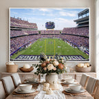 TCU Horned Frogs Football Team Print, Fort Worth Amon G. Carter Stadium, Framed and Ready to Hang