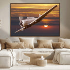 Old War Plane Wall Art Canvas Print