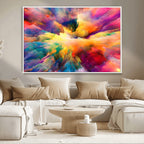 Blazing Vibrant Colors Cloud Wall Art Canvas Print