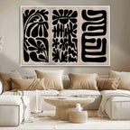Canvas Print Wall Art Abstract Art Boho, Framed Boho Art