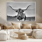 Texas Longhorn Cow Wall Art, Texas Longhorn Canvas, Cattle
