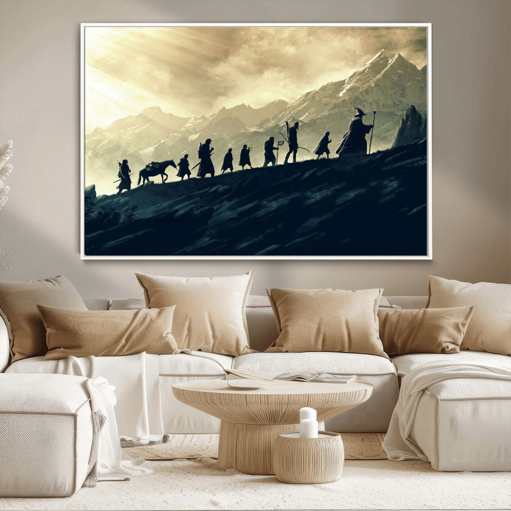 Fellowship Journey Wall Art | Fantasy Adventure Canvas Print