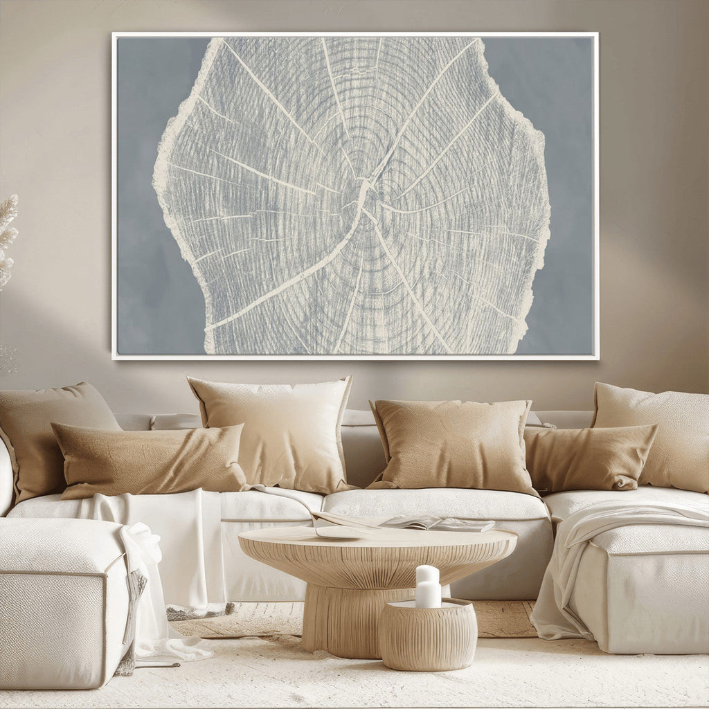 Abstract Tree Ring Wall Art Canvas Print, Framed and Ready to Hang