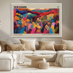 Yayoi Kusama Wall Art Canvas Print, Abstract Art, Large Framed Print, Japanese Wabi Sabi Wall Art