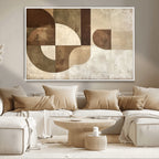 Wabi Sabi Geometric Wall Art | Abstract Modern Minimalist Canvas Print