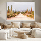 Desert Cactus Wall Art | Framed Southwestern Canvas Artwork
