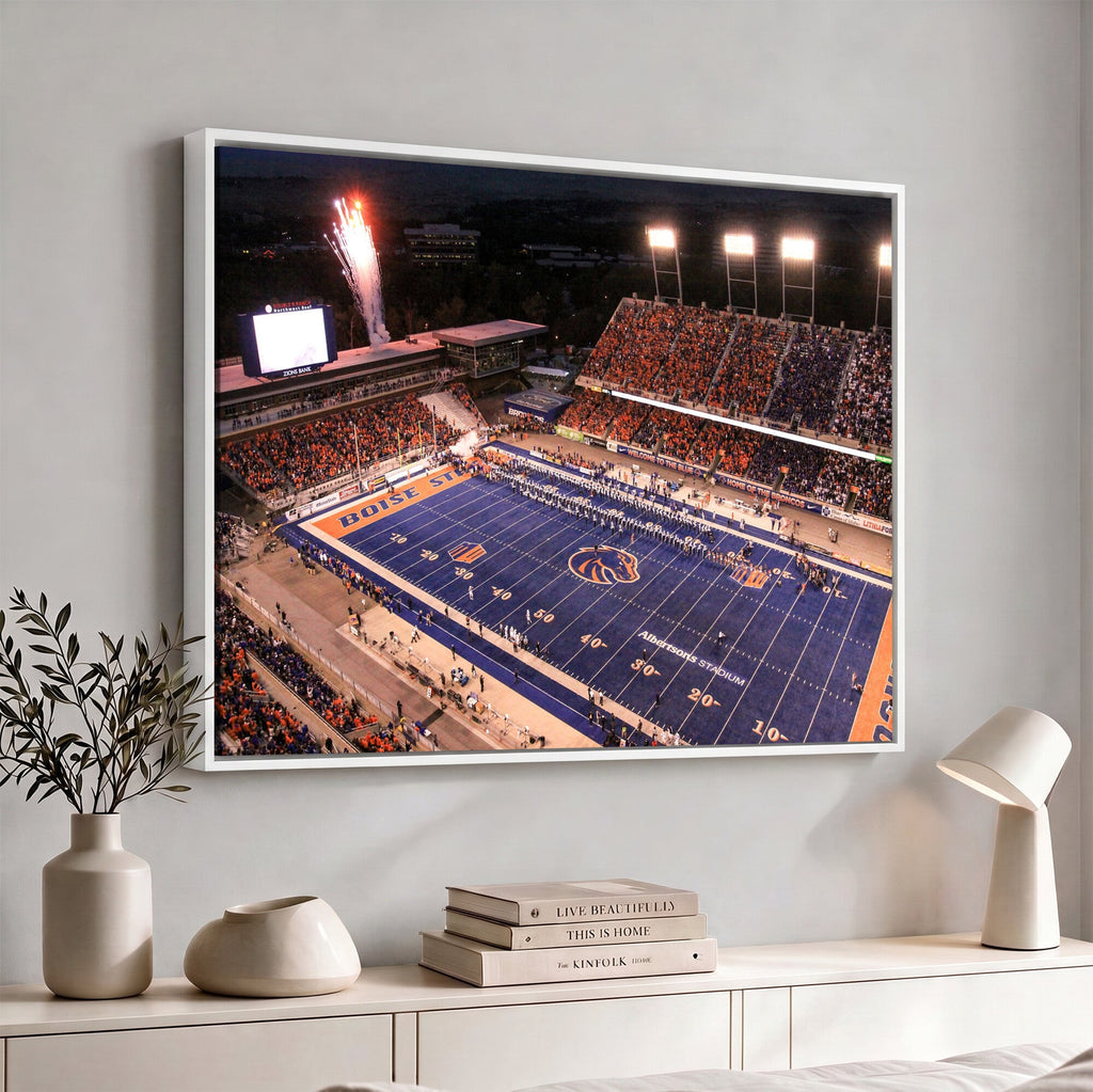 Boise State Broncos Albertsons Stadium Wall Art Canvas Print