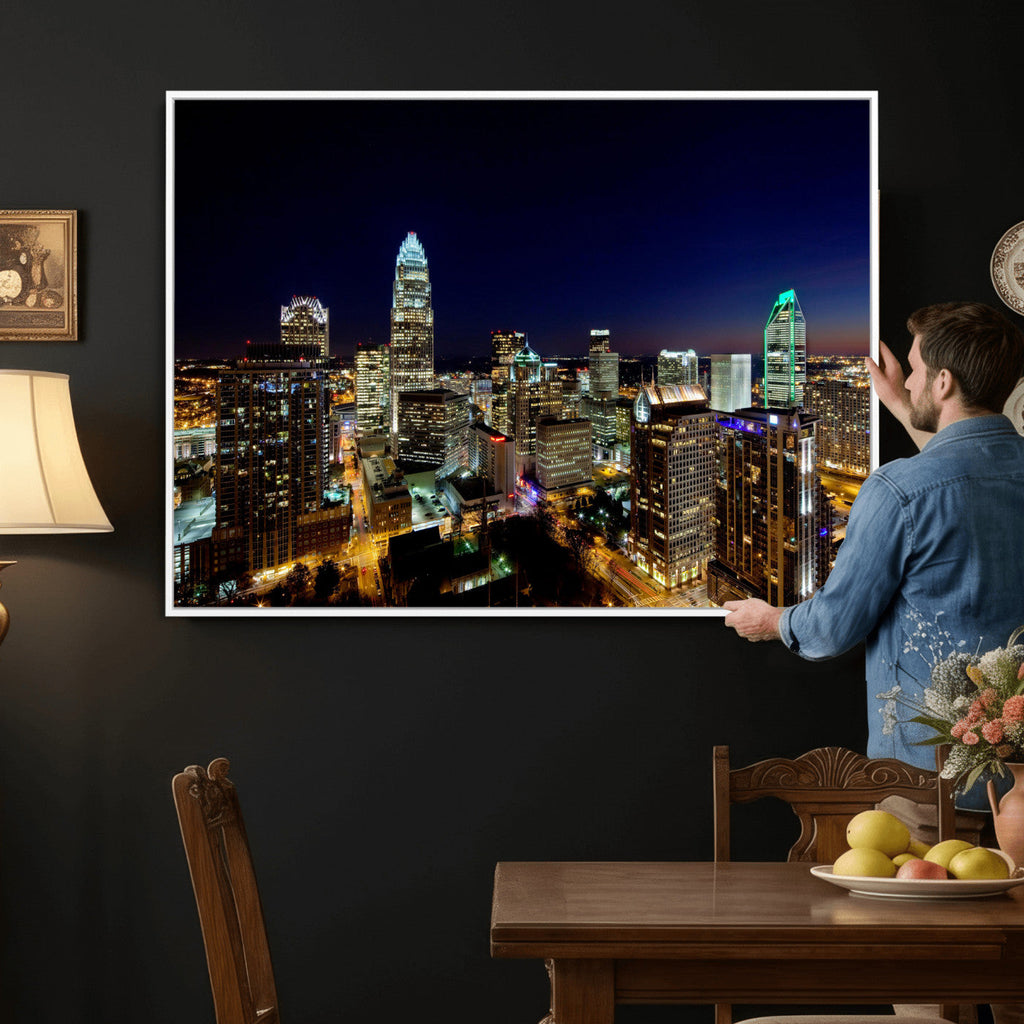 Atlanta Skyline Wall Art Canvas Print | Modern Cityscape