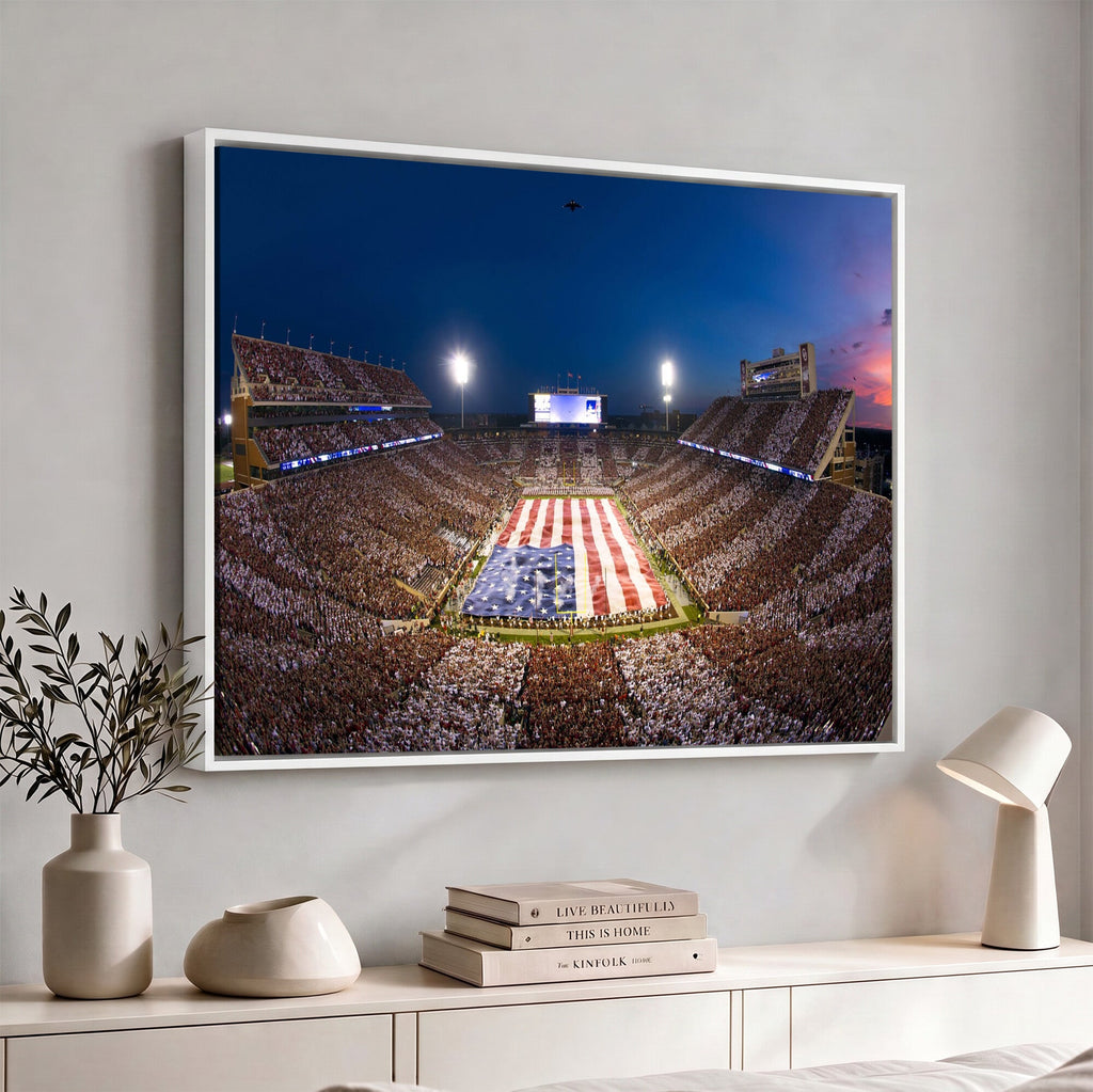 Oklahoma Sooners Memorial Stadium Wall Art Canvas Print
