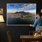 Cape Town Wall Art Canvas Print | Table Mountain Coastal Skyline Panorama