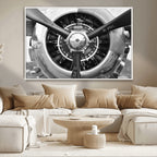 Vintage Airplane Wall Art Canvas Print