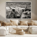 Cow Focus Canvas Wall Art Print