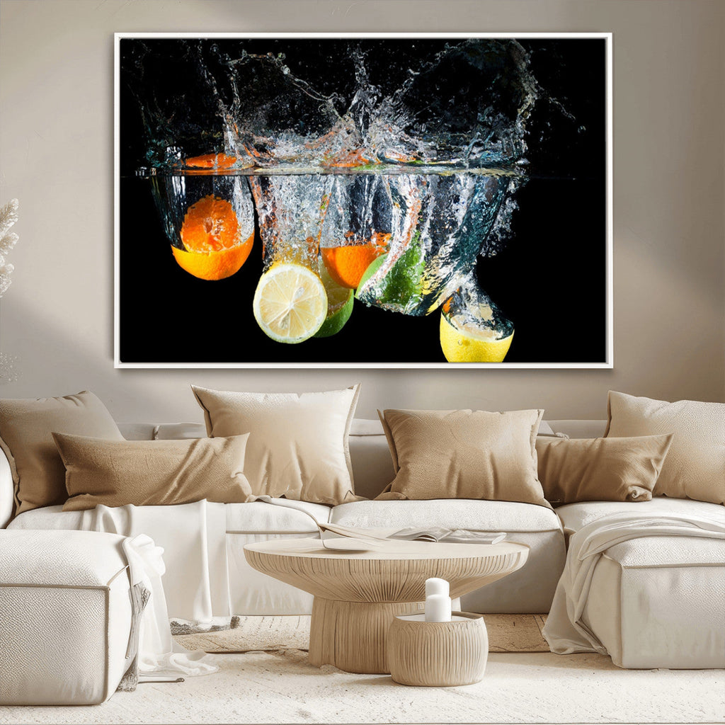 Kitchen Wall Art, Kitchen Fruits Art Canvas Print