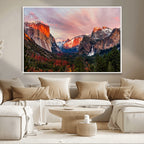 Yosemite Half Dome Wall Art Canvas Print El Capitan