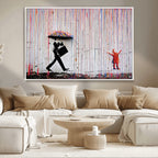 Banksy Wall Art Canvas Print | Framed Graffiti Street Art Picture