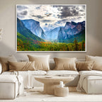 Yosemite Park Half Dome 3 Panel Canvas Print | Large Giclée Landscape Wall Art