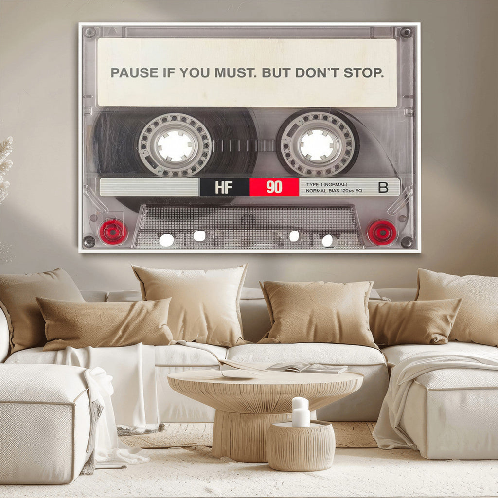 Music Cassette Iconic Wall Art Canvas Print