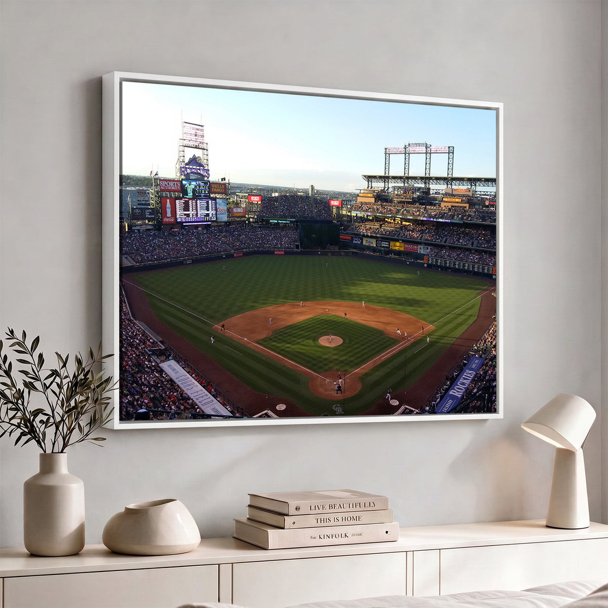 Colorado Rockies Coors Field Wall Art Canvas Print, MLB Baseball Stadium