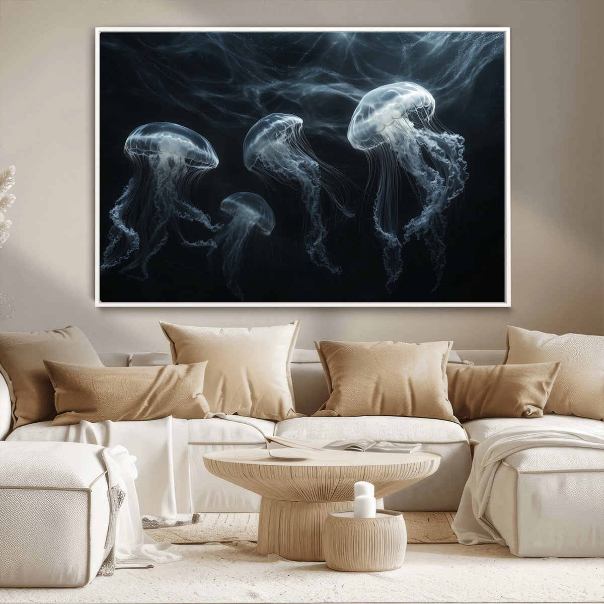 Jellyfish Wall Art Canvas Print, Elegant Wall Decor