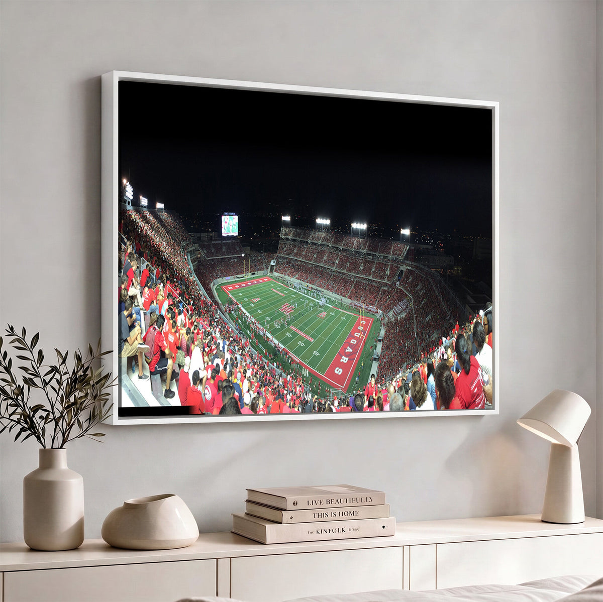 Houston Cougars Football Team Print, Houston TDECU Stadium