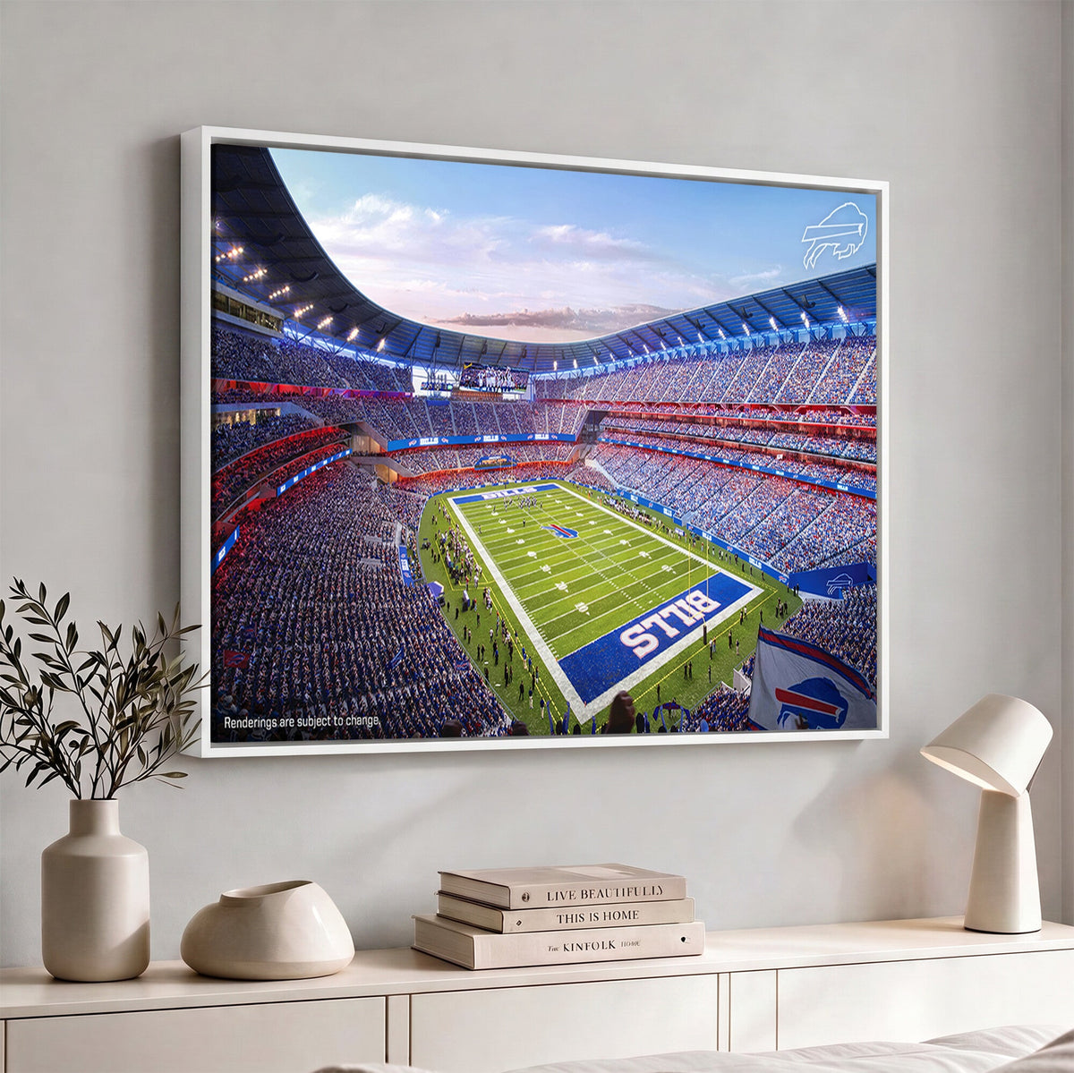 Buffalo Bills Football Team Print Canvas, Buffalo Highmark Stadium