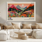 Yayoi 1986 Wall Art Print, Vibrant Wabi Sabi Japanese Abstract Design